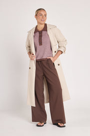 Theo Longline Trench - Stone