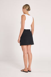 Violet Wrap Skirt - Black