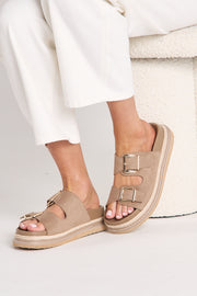 Alder Slide - Fawn Suede