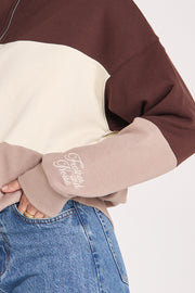 Varsity Sweater - Chocolate Mocha Stripe