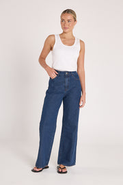 Cassie Wide Leg Jean - Indigo Blue