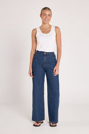 Cassie Wide Leg Jean - Indigo Blue