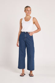 Cassie Cropped Leg Jean - Indigo Blue