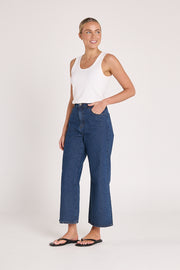 Cassie Cropped Leg Jean - Indigo Blue