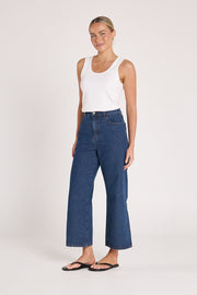 Cassie Cropped Leg Jean - Indigo Blue