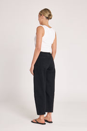 PRE-ORDER Lola Cropped Barrel Jean - Black