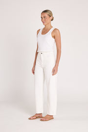 PRE-ORDER Lola Barrel Jean - White