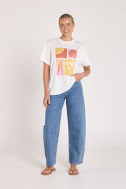 Soleil Graphic Tee - White