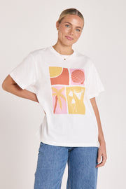 Soleil Graphic Tee - White