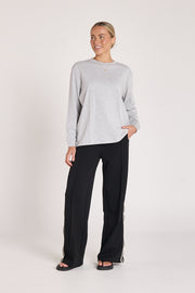 Carter Long Sleeve Tee - Grey Marle