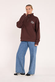 Feather Logo Sweater - Chocolate