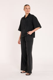 Arlo Cropped Shirt - Black
