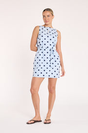 PRE-ORDER Lucy Dress - Navy Spot