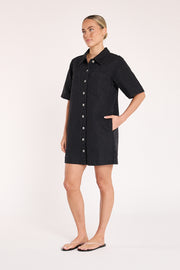 Grace Denim Dress - Black