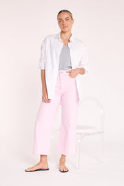 Cassie Cropped Leg Jean - Pink