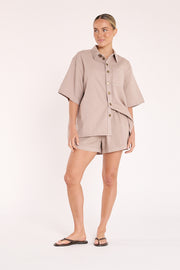Arlo Denim Shirt - Mocha