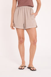 Arlo Denim Short - Mocha