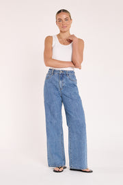 Stevie Wide Leg Jean - Deep Blue
