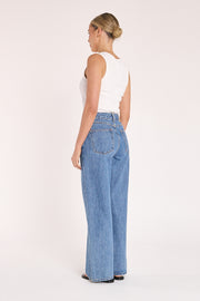 Stevie Wide Leg Jean - Deep Blue