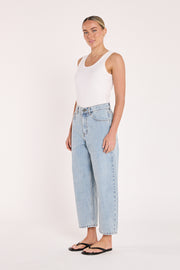 PRE-ORDER Lola Cropped Barrel Jean - Summer Blue