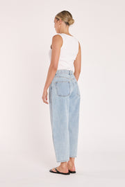 PRE-ORDER Lola Cropped Barrel Jean - Summer Blue