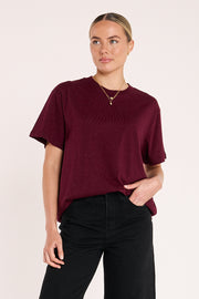 Carter Tee - Burgundy