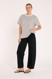 Carter Tee - White Chocolate Stripe