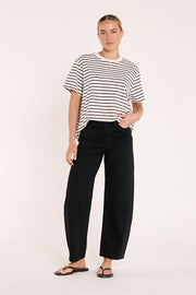 Carter Tee - White Chocolate Stripe