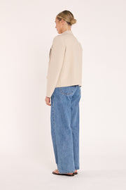 Hayley Cropped Blazer - Beige