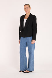 Hayley Cropped Blazer - Black