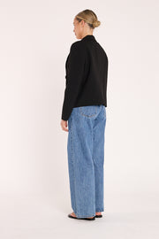 Hayley Cropped Blazer - Black