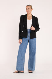 Hayley Cropped Blazer - Black