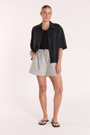 Arlo Cropped Shirt - Black