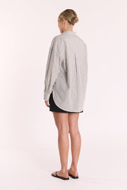 Emily Shirt - Coal Stripe