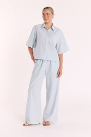 Georgia Pant - Airy Blue Pinstripe