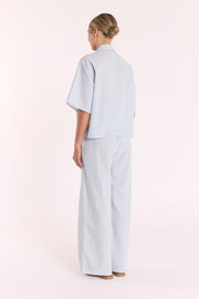 Georgia Pant - Airy Blue Pinstripe