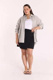 Emily Shirt - Coal Stripe