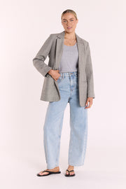 Rhodes Blazer - Black Herringbone