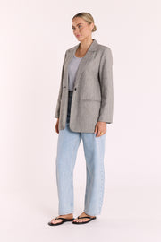 Rhodes Blazer - Black Herringbone