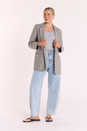 Rhodes Blazer - Black Herringbone
