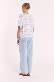 PRE-ORDER Evie Knitted Top - Blue Stripe