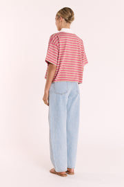 Finn Rugby Tee - Pink Beige Stripe