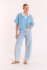 Finn Rugby Tee - Blue Stripe