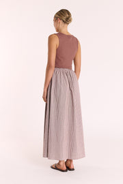 Lottie Skirt - Chocolate Gingham