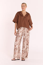 Elisha Pant - Chocolate Snakeskin