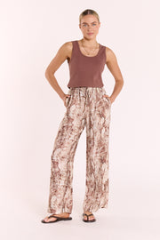 Elisha Pant - Chocolate Snakeskin