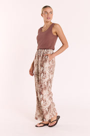 Elisha Pant - Chocolate Snakeskin