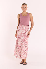 Elisha Skirt - Pink Snakeskin