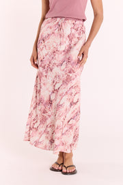 Elisha Skirt - Pink Snakeskin