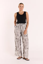 Elisha Pant - Black Snakeskin